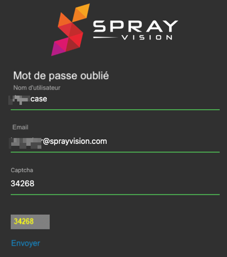 Forgotten password french