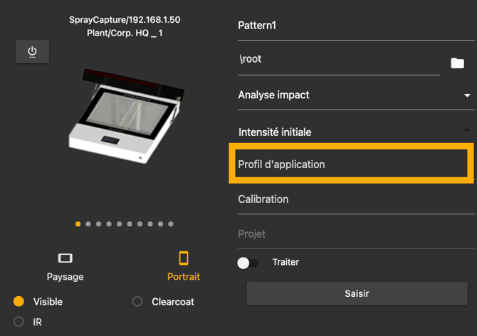 capture application profile french