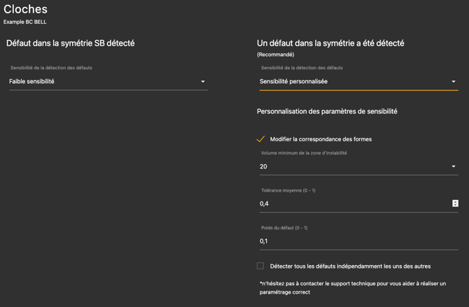 custom project settings french