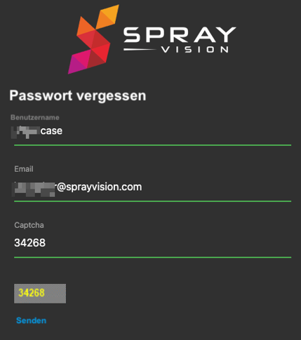 Forgotten password german