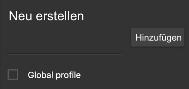 create global profile german