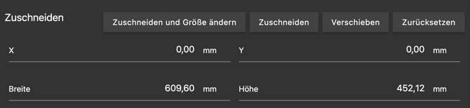 crop tool editor german