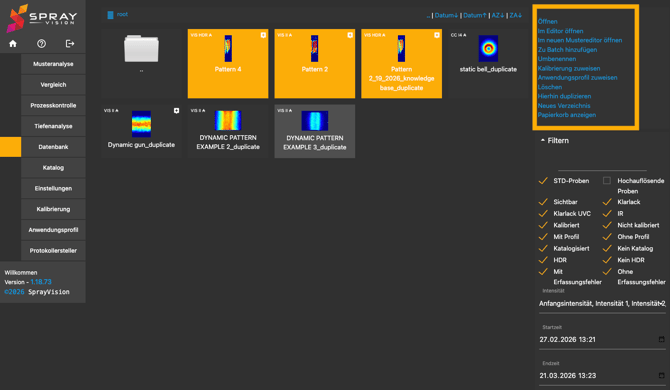 database saved images german