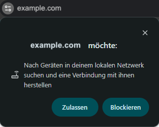 network permission german