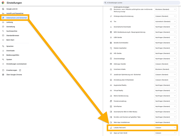 network settings chrome german 3