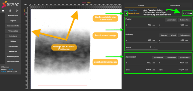 new pattern editor options german