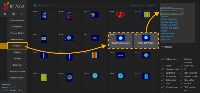 comparison from database