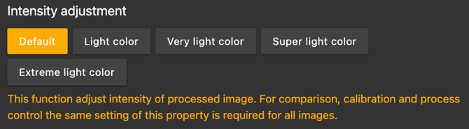 intensity adjustments