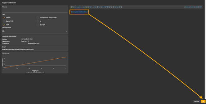 calibration select spanish