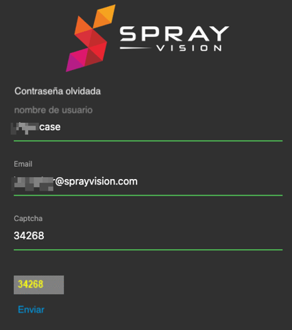 forgotten password spanish