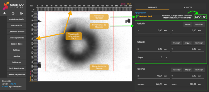 new pattern editor pattern tab spanish